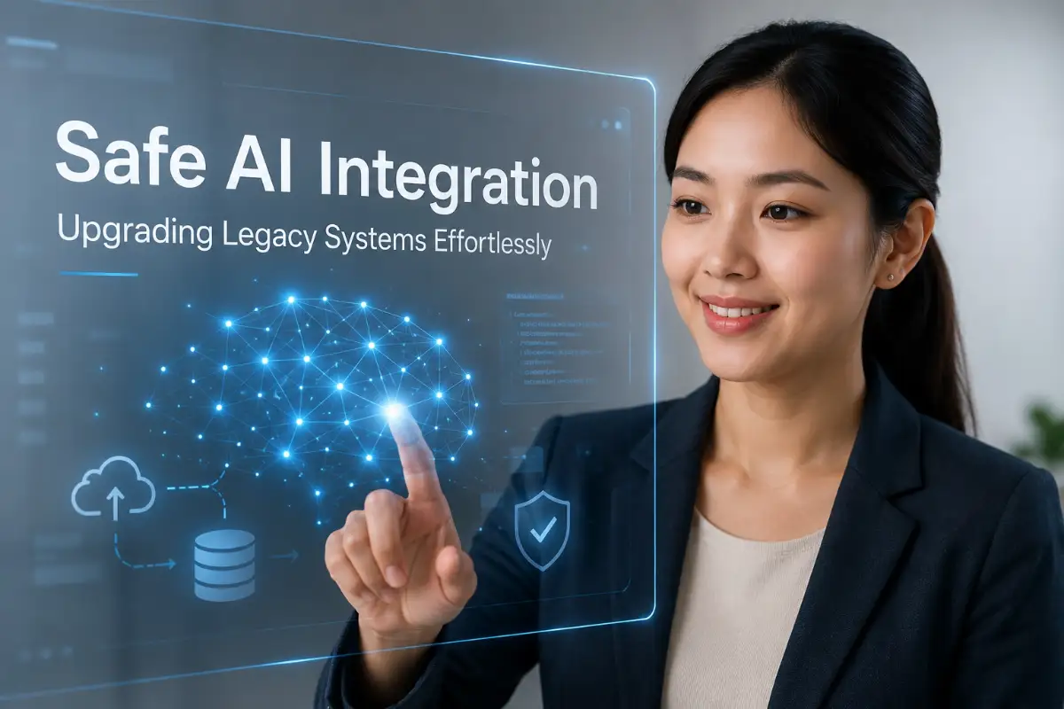 A professional developer working on integrating artificial intelligence into legacy software systems without breaking the existing codebase.